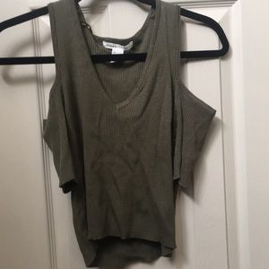 Olive form fitting top